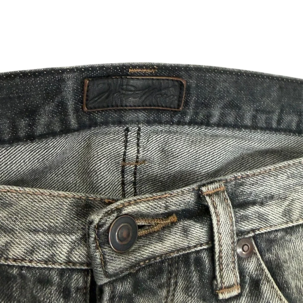 Madeworn Jeans Unisex Size 30 Wash Out Gray Distressed Japanese Denim Grunge